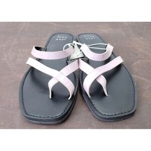 A New Day Women's Lilac Faux Croc Strap‎ Flip Flop Sandals Size 7